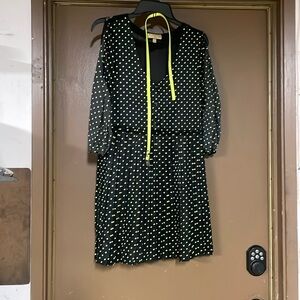 Green polka dot women’s dress Vera wang